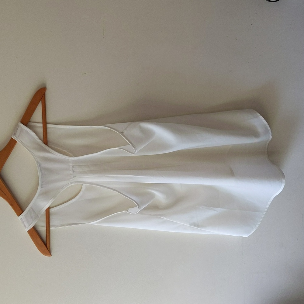 American Rag Racerback Tank Top Size (M) White Sleeveless Blouse - Picture 5 of 8